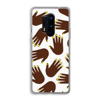 Hands dark: OnePlus 8 Pro Transparant Hoesje