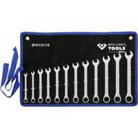 Brilliant Tools BT013112 BT013112 Ringsleutel met ratelset Sleutelbreedte (metrisch) 8 - 53 mm