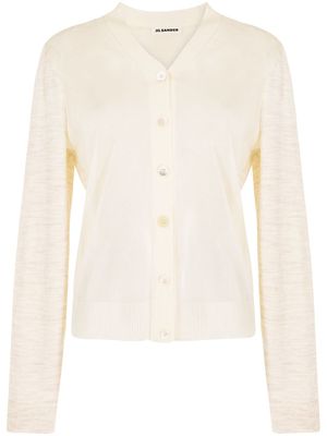 Jil Sander cardigan à effet de transparence - Tons neutres