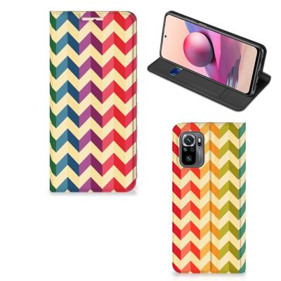 Xiaomi Redmi Note 10 4G | 10S | Poco M5s | Hoesje met Magneet | Zigzag Multi Color