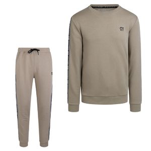 Cruyff Xicota Crew Trainingspak Beige Zwart Wit