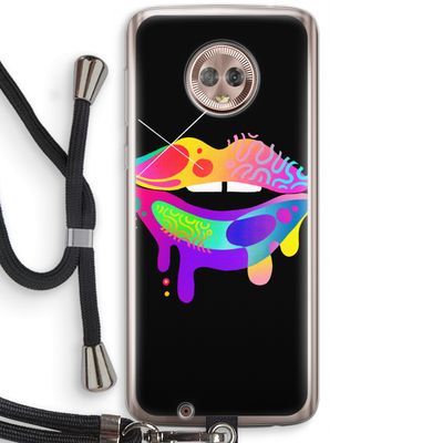 Lip Palette: Motorola Moto G6 Transparant Hoesje met koord