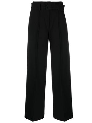 DKNY pantalon droit à taille ceinturée - Noir