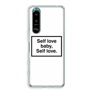 Self love: Sony Xperia 5 III Transparant Hoesje