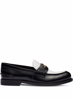 Miu Miu mocassins en cuir à entaille penny - Noir