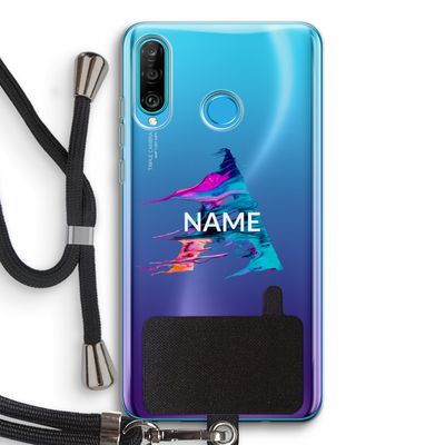 Abstract Spectrum: Huawei P30 Lite Transparant Hoesje met koord