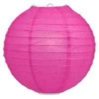 Luxe bol feest lampion - fuchsia roze - dia 35 cm - papier