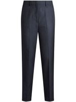 ETRO paisley-jacquard cotton blend cigarette trousers - Bleu - thumbnail