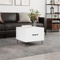 Salontafel 50x50x40 cm bewerkt hout hoogglans wit