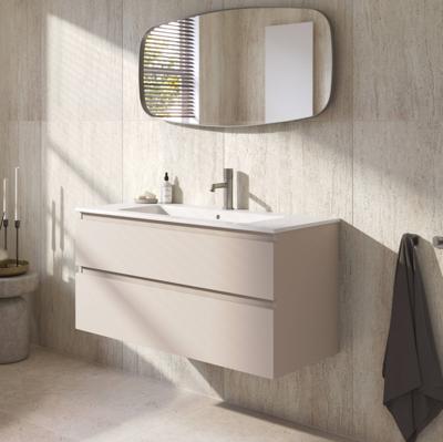 Ben Tendenza voorgemonteerd badmeubel incl. glans witte keramische wastafel 102,7x46x61,5cm zand