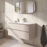 Ben Tendenza voorgemonteerd badmeubel incl. glans witte keramische wastafel 102,7x46x61,5cm zand