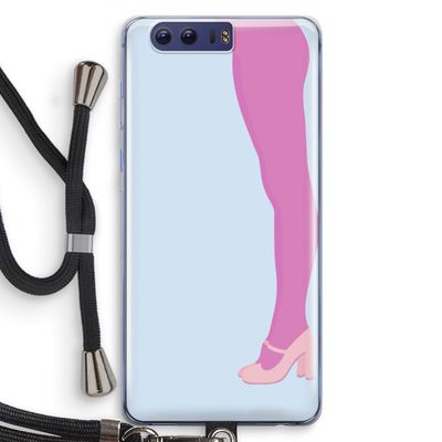 Pink panty: Honor 9 Transparant Hoesje met koord