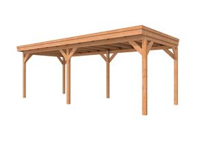 Douglasvision overkapping 700x300 cm - Bouwpakket- Plat dak- Onbehandeld lariks Douglas hout- Woodvision