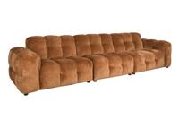 Bankstel Hackman 4,5-Seater Velours Cognac