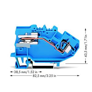 WAGO 782-613 Scheidingsklem 8 mm Spanveer Toewijzing: N Blauw 25 stuk(s)