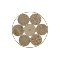 Wanddecoratie DKD Home Decor 45,5 x 2 x 45,5 cm Natuurlijk