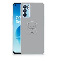 OPPO Reno 6 5G Telefoonhoesje met Naam Grijs Baby Olifant