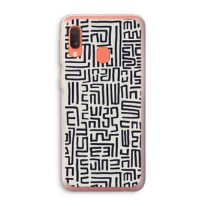 Moroccan Print: Samsung Galaxy A20e Transparant Hoesje