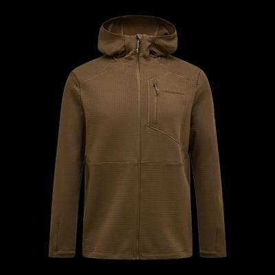 Peak Performance Trail Polartec® Power Grid™ Zip Hood Fleece Heren Meadow Moss L