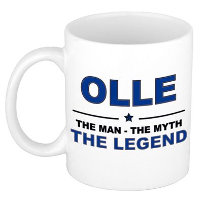 Olle The man, The myth the legend cadeau koffie mok / thee beker 300 ml Olle The man, The myth the legend cadeau koffie mok / thee beker 300 ml