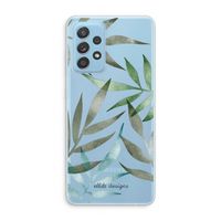 Tropical watercolor leaves: Samsung Galaxy A73 Transparant Hoesje
