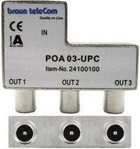 Braun Coax opdruk verdeler 3-voudig IEC - TV splitter - 2080035