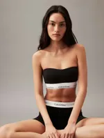 Calvin Klein Bandeau bh - Strapless bh - Katoenen balconette bh met afneembare bandjes