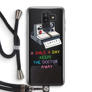 Smile: Samsung Galaxy J8 (2018) Transparant Hoesje met koord
