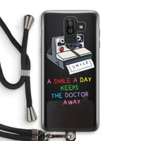 Smile: Samsung Galaxy J8 (2018) Transparant Hoesje met koord