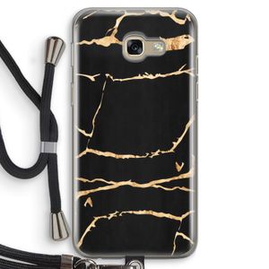 Gouden marmer: Samsung Galaxy A5 (2017) Transparant Hoesje met koord