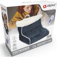 Alpina Elektrische Voetenwarmer 30x30x23 cm Grijs/Wit - thumbnail