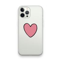 Hartje: iPhone 12 Pro Max Transparant Hoesje