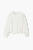 Trui met textuurmouwen - WHITE - S