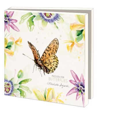 Kaartenmapje 10 kaarten Butterflies, Michelle Dujardin
