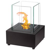 Qlima FFB 022 openhaard Draagbare open haard Bio-ethanol Zwart, Transparant