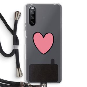 Hartje: Sony Sony Xperia 10 III Transparant Hoesje met koord