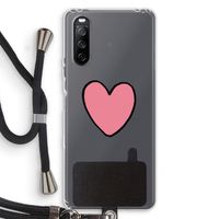 Hartje: Sony Sony Xperia 10 III Transparant Hoesje met koord