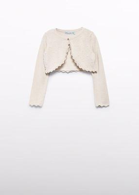 Abel & Lula Zomer vest gebreid meisjes - natural wit