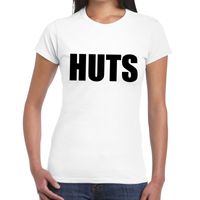 HUTS fun t-shirt voor dames wit 2XL  -