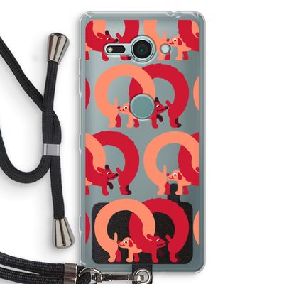 Dogs: Sony Xperia XZ2 Compact Transparant Hoesje met koord