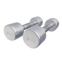 Dumbellset 8 kg (2 x 4 kg) Chroom