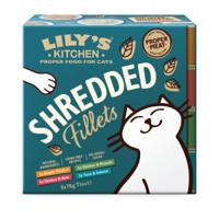 Lily&apos;s Kitchen Fillets kip, kip-ham, kip-mossel, tonijn-zalm natvoer kat 16 x 70 g - thumbnail
