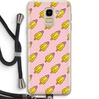 Waterijsjes: Samsung Galaxy J6 (2018) Transparant Hoesje met koord