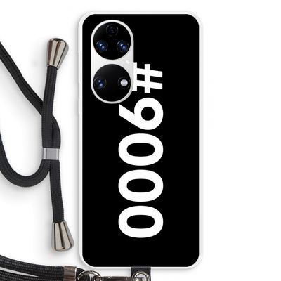 #9000: Huawei P50 Transparant Hoesje met koord