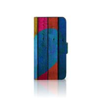 Google Pixel 8A | Book Style Case | Wood Heart - Cadeau voor je Vriend