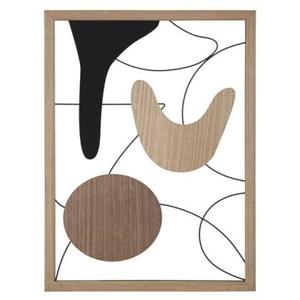 Mauro Ferretti Astroy Decoratief paneel 3D bruin hout abstract