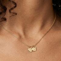 Initialen ketting - Hart - Goud - 2 st
