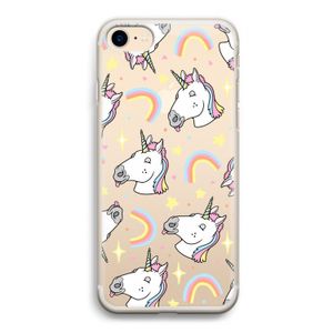 Rainbow Unicorn: iPhone 7 Transparant Hoesje
