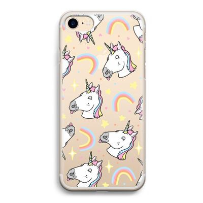 Rainbow Unicorn: iPhone 7 Transparant Hoesje