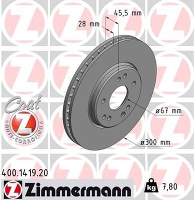 Remschijf Coat Z 400141920